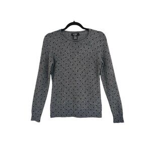Lord & Taylor Polka Dot Cashmere Sweater